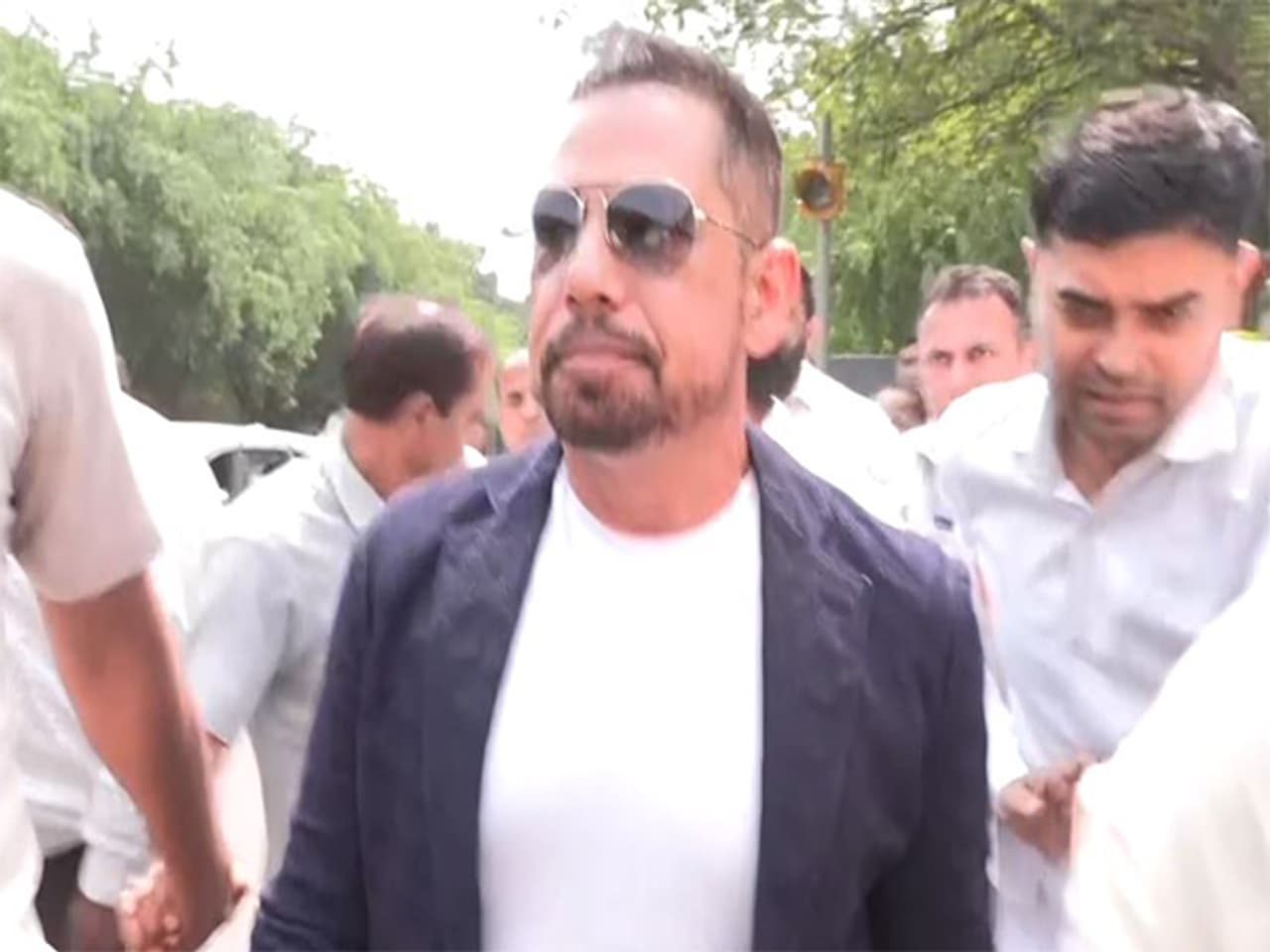 Businessman Robert Vadra at ED office (Photo/ANI) Businessman Robert Vadra at ED office (Photo/ANI)