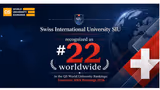 Swiss International University SIU is recognized as #22 worldwide in the QS World University Rankings: Executive MBA Rankings 2026