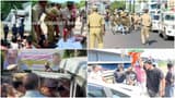 അമിത് ഷായെ കരിങ്കൊടി കാണിച്ചതിൽ പ്രകോപനം, പ്രിയങ്ക ഗാന്ധിക്കും ചെന്നിത്തലയടക്കമുള്ള മന്ത്രിമാർക്കുമെതിരെ കരിങ്കൊടി വീശി യുവമോർച്ചയും ബിജെപിയും