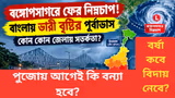 Weather Update: বঙ্গোপসাগরে ফের নিম্নচাপ, এসব জেলায় ভারী বৃষ্টির পূর্বাভাস, পুজোয় আগে কি বন্যা?