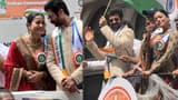 న్యూయార్క్ లో జంటగా చూడముచ్చటగా కనిపించిన విజయ్ దేవరకొండ, రష్మిక.. ఇండియా డే పరేడ్ లో అరుదైన గౌరవం