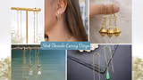 Sleek Threader Earring: स्लीक थ्रेडर ईयररिंग डिजाइन, गोल्डन और सिल्वर में देखें फैंसी पीस