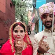 Lok Sabha Elections 2024: Newly-wed couple casts vote for the first time in Jammu and Kashmir's Udhampur