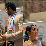 Vijay Deverakonda, Rashmika Mandanna spark Dating buzz at India Day Parade in New York | WATCH