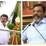 விஜய்யும், சீமானும் பாஜக பெற்றெடுத்த பிள்ளைகள்.. மதுரையில் திருமா பரபரப்பு பேச்சு