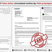 Pakistan Propaganda Accounts' Fake Rafale Letter Goes Viral; Government Confirms It Is False