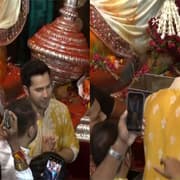 Ganesh Chaturthi 2025: Varun Dhawan Prays at Lalbaugcha Raja, Greets Fans