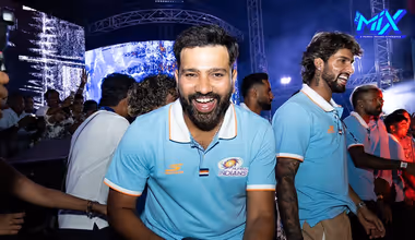 IPL 2026: Rohit Sharma Breaks Into Dance, Plays with Sparkle Smoke Gun at MI Event, Videos Go Viral (WATCH)