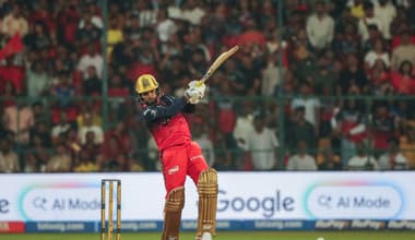 റോയൽ പോരാട്ടത്തിൽ പടനയിച്ച് പാട്ടിദാർ; തകര്‍ന്നടിഞ്ഞിട്ടും രാജസ്ഥാനെതിരെ ബംഗളൂരുവിന് കൂറ്റൻ സ്കോർ