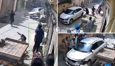 Punjab Car Chase Viral Video: Stolen Baleno Hits 7 Vehicles Before Driver's Dramatic Arrest