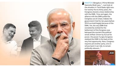 'രാഷ്ട്രീയക്കാറ്റ് മാറിയ നിമിഷം അവർ ഒറ്റി, ഡിഎംകെയെ പിന്നിൽ നിന്ന് കുത്തി'; കോൺഗ്രസിനെതിരെ രൂക്ഷ വിമർശനവുമായി മോദി