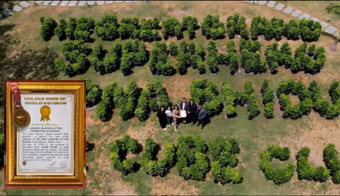 The Cube Club & Jackie Shroff Set World Record With 10K Plant Display, Hit 1 Lakh Tree Mark