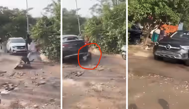 Viral Chandigarh Mercedes Crash Video Sparks Outrage, Police Probe Claim of Minor Behind Wheel (WATCH)