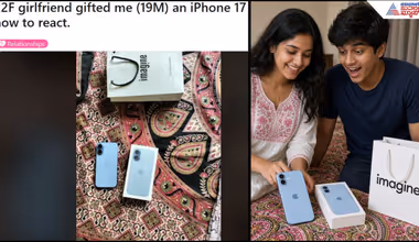 19ರ ಯುವಕನಿಗೆ iphone 17 ಗಿಫ್ಟ್ ಕೊಟ್ಟ 22 ವಯಸ್ಸಿನ ಗೆಳತಿ; ದುಬಾರಿ ಗಿಫ್ಟ್, ತಗೋಳೋದಾ ಬೇಡ್ವಾ?