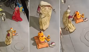 'This Is Real Garba': Elderly Woman Dances Alone On Street, Viral Video Moves Internet