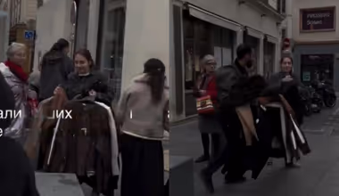France Riots: Moral Stand Amid Chaos as Husband Forces Wife to Return Stolen Clothes, Video Goes Viral (WATCH)