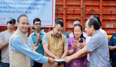 India hands over 70m Bailey bridge to flood-hit Nepal for Betrawati