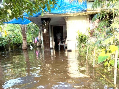 waterlogging crisis after public canal encroachment in punnapra south