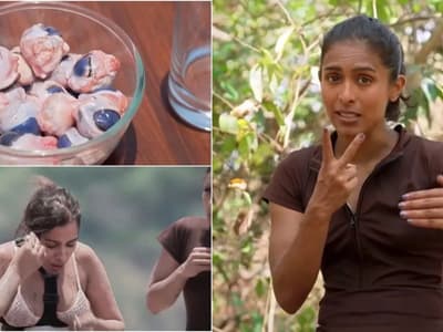 Samyuktha Hegde Eats Raw Eyes