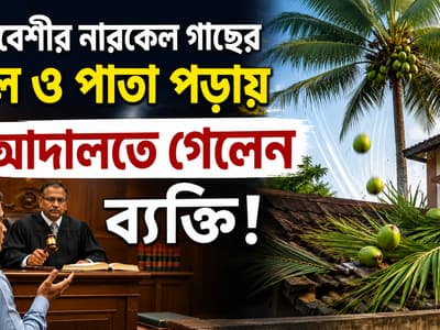 A man went to court after his neighbor coconut tree fell fruit and leaves surprising even the judge