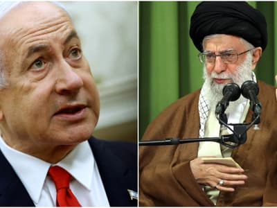 Israeli Prime Minister Benjamin Netanyahu and Iran's Supreme Leader Ayatollah Khamenei. 