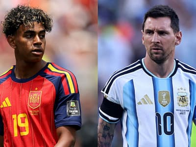 Lamine Yamal and Lionel Messi