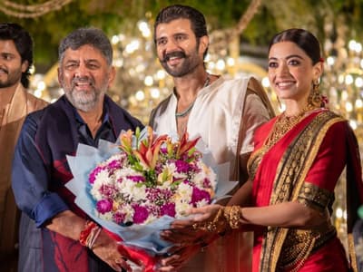 DK Shivakumar at Rashmika Mandanna Marriage