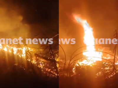 Houseboat fire