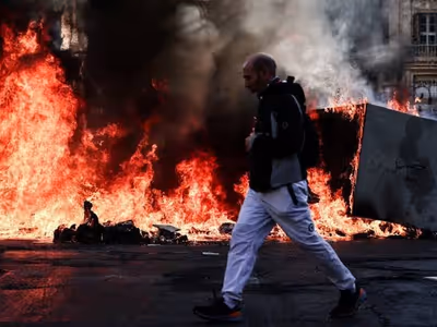 europe protests turn violent as attacks reported in albania and france
