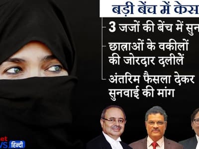 Hijab Row Live updates : HC का फैसला आने तक स्कूल- कॉलेजों में धार्मिक परिधान पहनने पर रोक, 14 को अगली सुनवाई