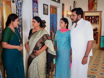 pandian stores 2 today episode gomathy feels guilty for lying to pandian serial updates