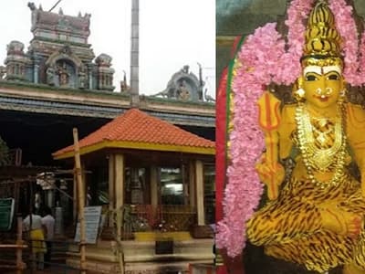 Vana Bathrakali Amman Temple offerings Thali to Amman