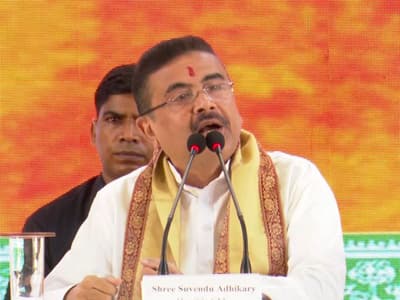 Suvendu Adhikari Touts Double Engine Government Benefits in West Bengal