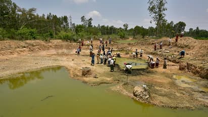 In pics: 3000 Mandya women labour in the sun to revive lakes, ponds