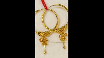 golden jhala jhumka latest design