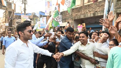 Abhishek Banerjee joined the TMC program at Diamond Harbour bsm