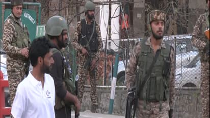 Security forces in Pahalgam