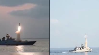 Indian Navy Warships Conduct Anti-Ship Missile Firings in Arabian Sea | WATCH 