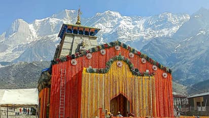 A view of the Kedarnath Jyotirlinga Temple on the eve of the door opening ceremony