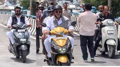 DK Shivakumar’s Scooter Ride Sparks Traffic Violation Row