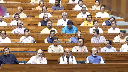 Proceedings of the Lok Sabha is underway during the Monsoon Session of Parliament