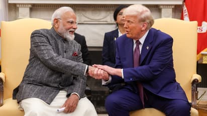 Narendra Modi with Donald Trump 