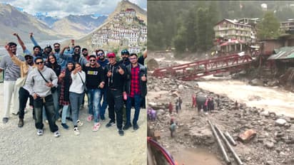 A group of Malayalis stranded in the flash floods in Himachal Pradesh