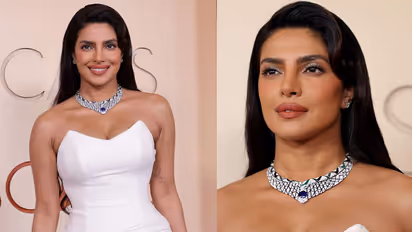 priyanka chopra oscars 2026 wore unique snake necklace took 1300 hours to make 14 carat sapphire with diamonds