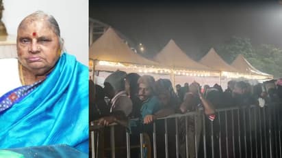 Mourners brave heavy rain to pay final respects to Chennamma