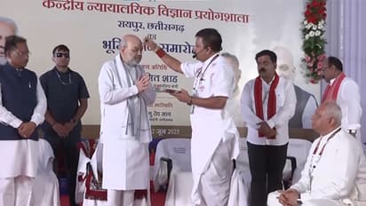 Union Home Minister Amit Shah in Nava Raipur (Photo/ANI)