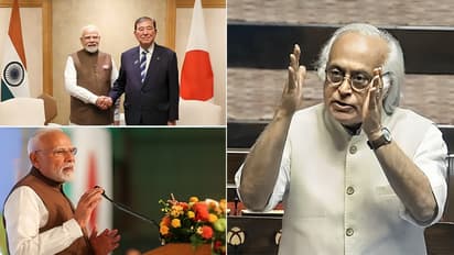 PM Modi in Japan and Congress leader Jairam Ramesh 