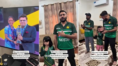 Pakistani man celebrates India's world cup win 