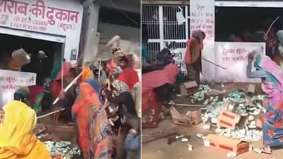 UP Viral Video From Agra Shows Women Ransacking Liquor Shop, Police Step In
