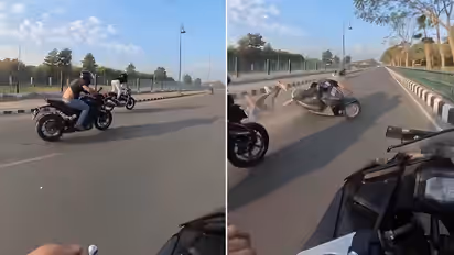 UP Bike Crash Video Viral Lucknow Teen Dies In Accident During Alleged Street Racing Near Janeshwar Mishra Park
